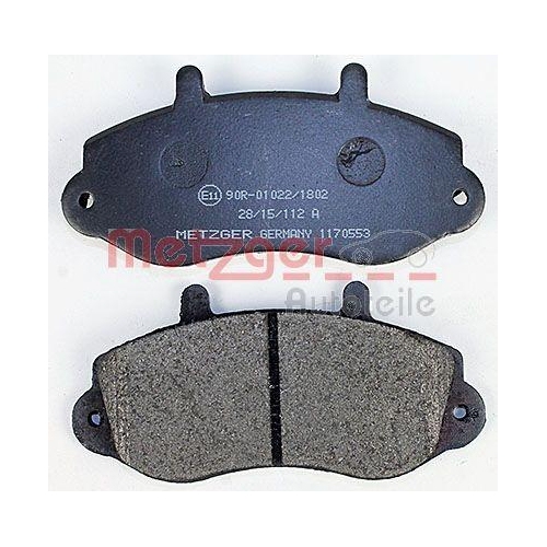 Bremsbelagsatz, Scheibenbremse METZGER 1170553 f&uuml;r OPEL RENAULT, Vorderachse