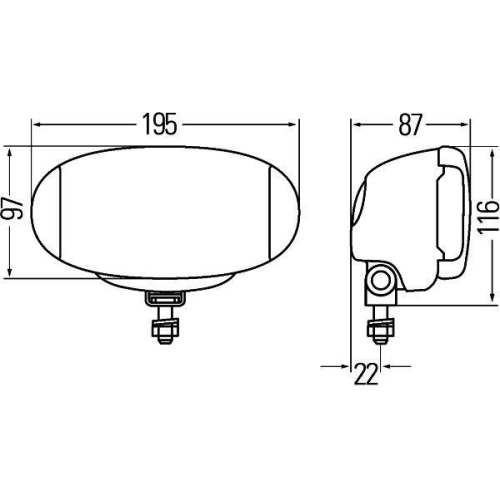 HELLA Fernscheinwerfer 1FD 010 953-011 f&uuml;r, links, rechts