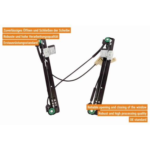 VAICO Fensterheber links und rechts elektrisch vorne V10-7657 + V10-7658 f&uuml;r SEAT