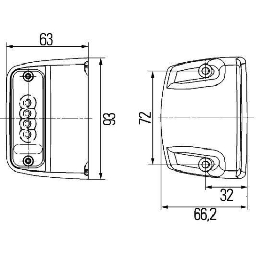 HELLA Kennzeichenleuchte 2KA 010 278-031 für DAF SCANIA KÖGEL PUTZMEISTER PAUS