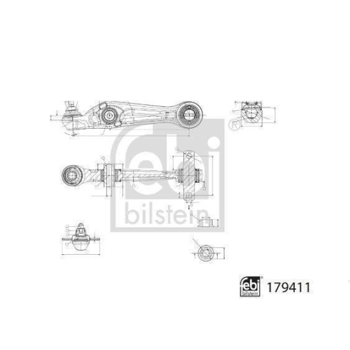 FEBI BILSTEIN Lenker, Radaufh&auml;ngung 179411 f&uuml;r TESLA, Vorderachse links, unten