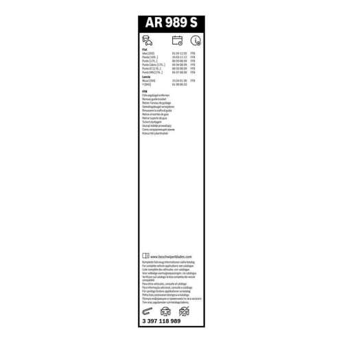 Wischblatt BOSCH 3 397 118 989 Aerotwin Retrofit für, vorne