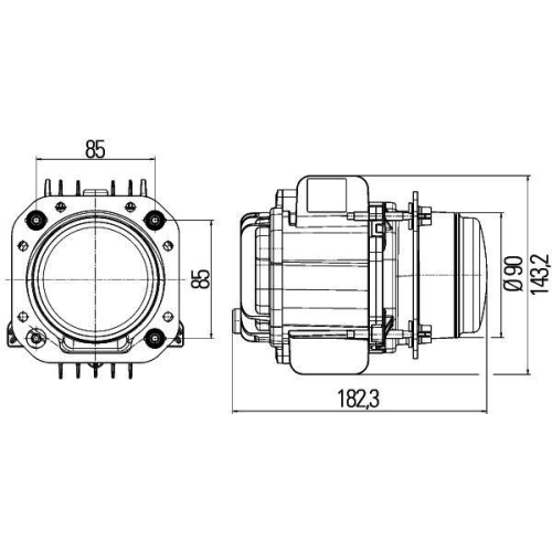 HELLA Hauptscheinwerfer 1LL 010 820-031 für SCANIA VAN HOOL VOLVO TAM SAME AGCO