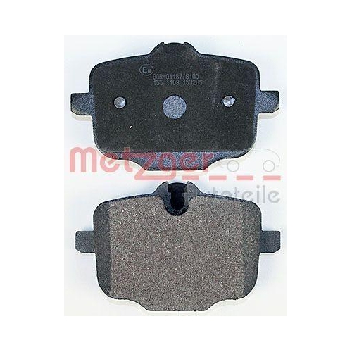 Bremsbelagsatz, Scheibenbremse METZGER 1170565 GREENPARTS f&uuml;r BMW, Hinterachse