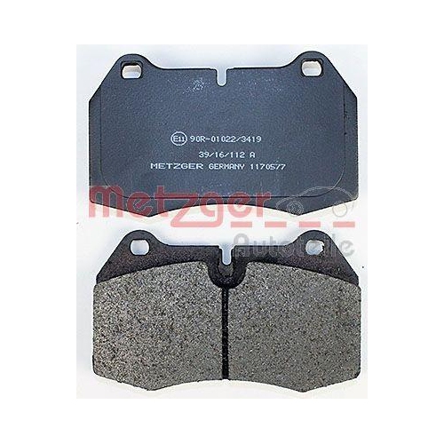 Bremsbelagsatz, Scheibenbremse METZGER 1170577 f&uuml;r BMW, Vorderachse