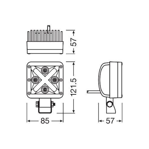 Arbeitsscheinwerfer ams-OSRAM LEDDL101-SP LEDriving® CUBE MX85-SP für