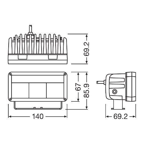 Arbeitsscheinwerfer ams-OSRAM LEDDL102-WD LEDriving® LIGHTBAR MX140 für