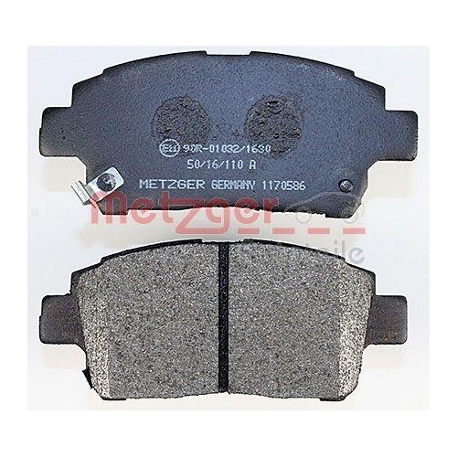 Bremsbelagsatz, Scheibenbremse METZGER 1170586 GREENPARTS f&uuml;r TOYOTA