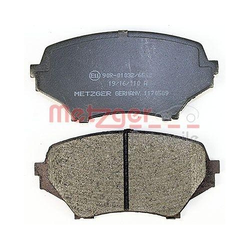 Bremsbelagsatz, Scheibenbremse METZGER 1170589 f&uuml;r MAZDA, Vorderachse