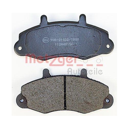 Bremsbelagsatz, Scheibenbremse METZGER 1170604 f&uuml;r FORD, Vorderachse