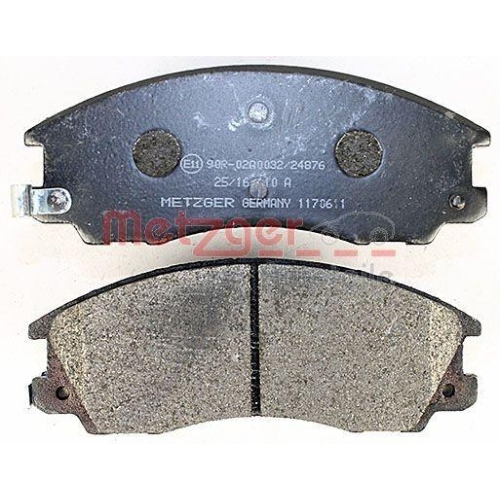 Bremsbelagsatz, Scheibenbremse METZGER 1170611 f&uuml;r HYUNDAI, Vorderachse