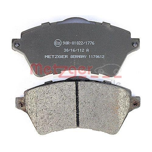 Bremsbelagsatz, Scheibenbremse METZGER 1170612 f&uuml;r LAND ROVER, Vorderachse