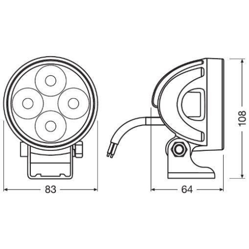 Fernscheinwerfer ams-OSRAM LEDDL119-WD LEDriving® Round VX80-WB für