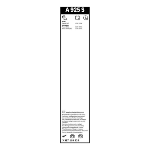 Wischblatt BOSCH 3 397 118 925 Aerotwin f&uuml;r, seitlicher Einbau, vorne
