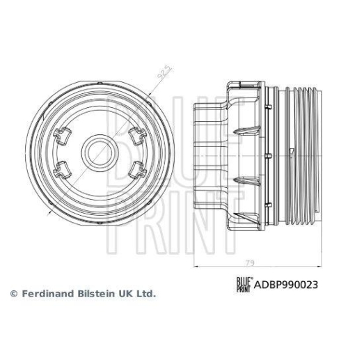 Deckel, &Ouml;lfiltergeh&auml;use BLUE PRINT ADBP990023 Blue Print Solution f&uuml;r TOYOTA
