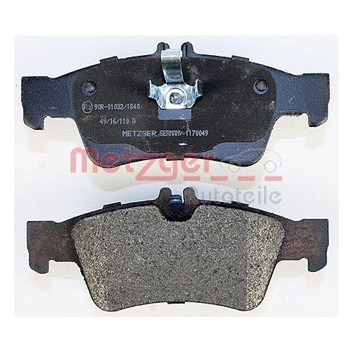 Bremsbelagsatz, Scheibenbremse METZGER 1170049 GREENPARTS f&uuml;r MERCEDES-BENZ