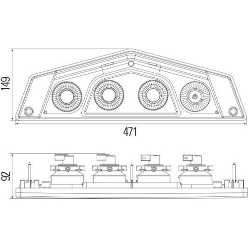 HELLA Heckleuchte 2VP 012 570-071 für, links