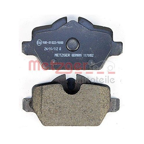 Bremsbelagsatz, Scheibenbremse METZGER 1170052 f&uuml;r BMW MINI, Hinterachse