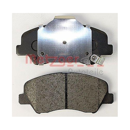 Bremsbelagsatz, Scheibenbremse METZGER 1170620 f&uuml;r HYUNDAI KIA, Vorderachse