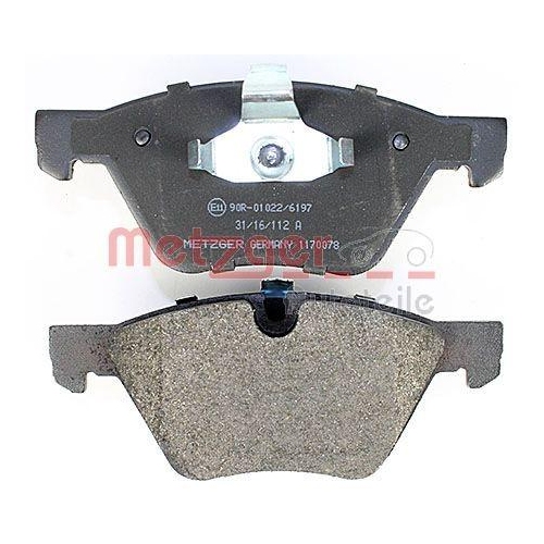 Bremsbelagsatz, Scheibenbremse METZGER 1170078 f&uuml;r BMW, Vorderachse
