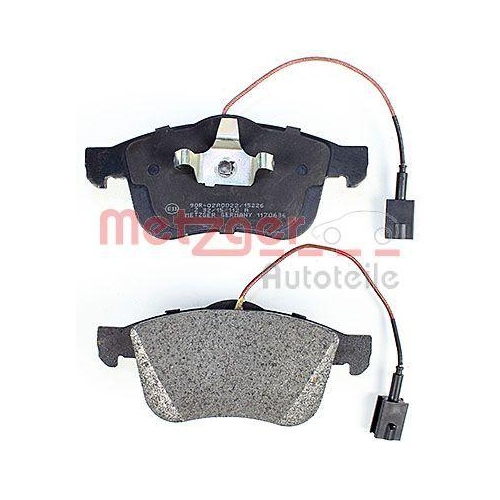 Bremsbelagsatz, Scheibenbremse METZGER 1170636 f&uuml;r ALFA ROMEO, Vorderachse