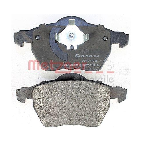Bremsbelagsatz, Scheibenbremse METZGER 1170114 f&uuml;r VAG, Vorderachse