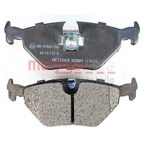Bremsbelagsatz, Scheibenbremse METZGER 1170120 f&uuml;r BMW, Hinterachse