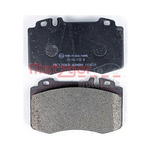 Bremsbelagsatz, Scheibenbremse METZGER 1170137 f&uuml;r MERCEDES-BENZ, Vorderachse
