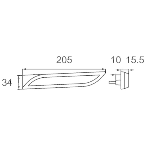 HELLA Seitenmarkierungsleuchte 2PS 013 306-041 SHAPELINE STYLE f&uuml;r, rechts