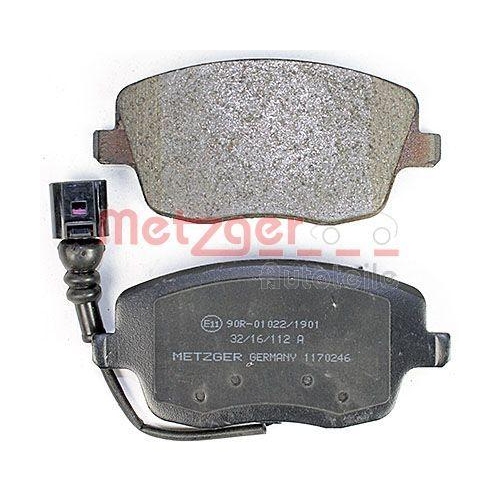 Bremsbelagsatz, Scheibenbremse METZGER 1170246 f&uuml;r VAG, Vorderachse