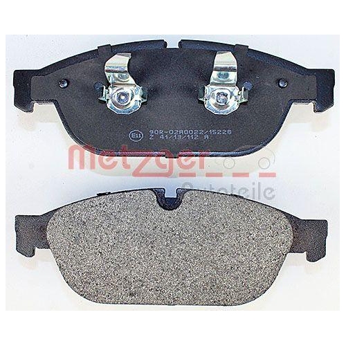 Bremsbelagsatz, Scheibenbremse METZGER 1170657 GREENPARTS f&uuml;r VAG, Vorderachse