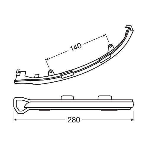 Blinkleuchtensatz ams-OSRAM LEDDMI 5G0 BK S für, seitlicher Einbau