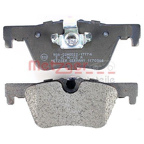 Bremsbelagsatz, Scheibenbremse METZGER 1170368 GREENPARTS f&uuml;r BMW, Hinterachse