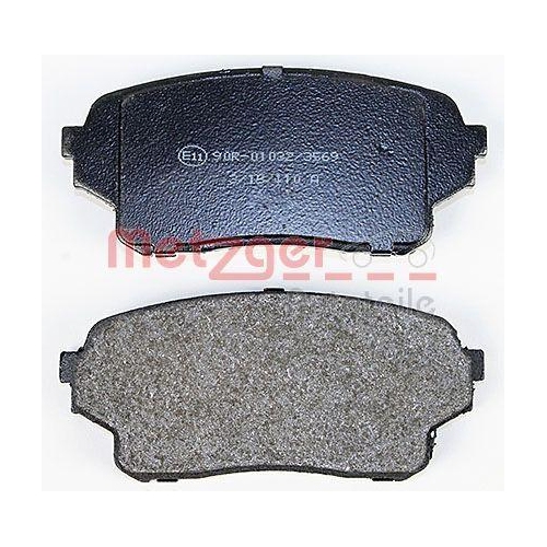 Bremsbelagsatz, Scheibenbremse METZGER 1170669 f&uuml;r SUZUKI, Vorderachse