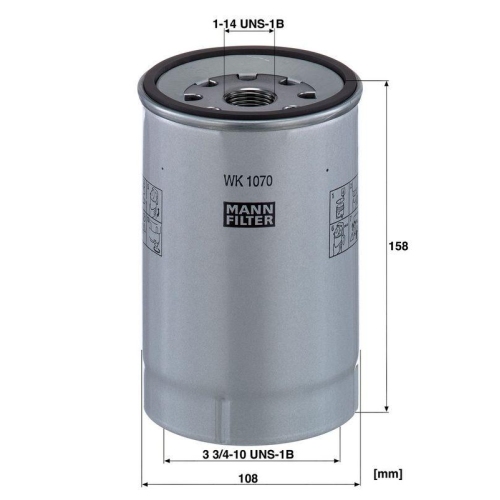 MANN-FILTER WK 1070 x Kraftstofffilter f&uuml;r IVECO MERCEDES-BENZ VOLVO HYUNDAI ABG