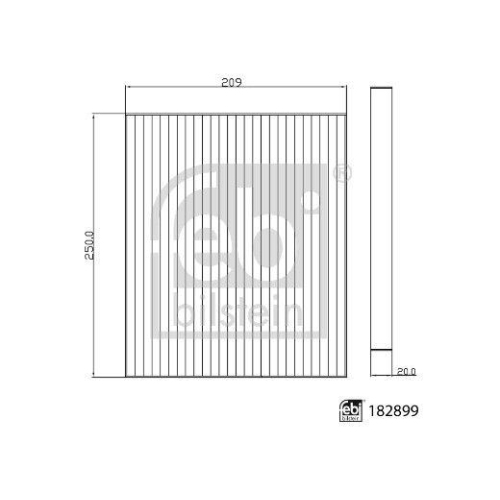 Filter, Innenraumluft FEBI BILSTEIN 182899 für CHRYSLER