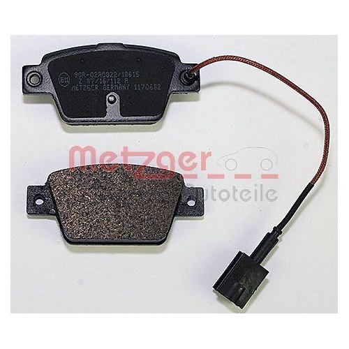 Bremsbelagsatz, Scheibenbremse METZGER 1170682 f&uuml;r ALFA ROMEO FIAT LANCIA