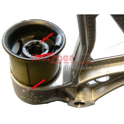 Lagerung, Lenker METZGER 52004508 f&uuml;r VAG, Hinterachse links, Hinterachse rechts