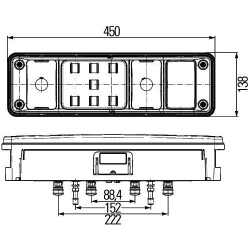 HELLA Heckleuchte 2VP 340 960-281 für KEMPF, rechts