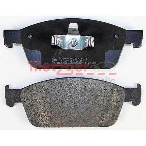 Bremsbelagsatz, Scheibenbremse METZGER 1170689 GREENPARTS f&uuml;r FORD, Vorderachse