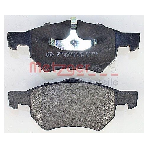 Bremsbelagsatz, Scheibenbremse METZGER 1170756 f&uuml;r CHRYSLER, Vorderachse