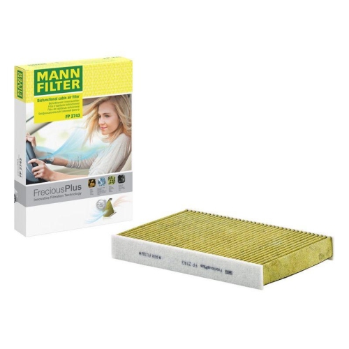 Filter, Innenraumluft MANN-FILTER FP 2743 FreciousPlus f&uuml;r PEUGEOT