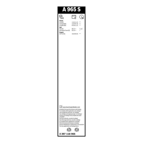 Wischblatt BOSCH 3 397 118 965 Aerotwin für, vorne