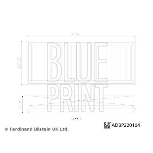 Luftfiltersatz BLUE PRINT ADBP220104 f&uuml;r MERCEDES-BENZ