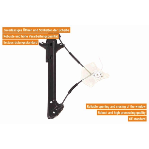 VAICO Fensterheber links und rechts elektrisch hinten V10-7622 + V10-7623 f&uuml;r VW