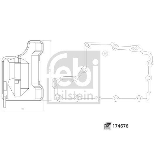 Hydraulikfiltersatz, Automatikgetriebe FEBI BILSTEIN 174676 für OPEL VAUXHALL