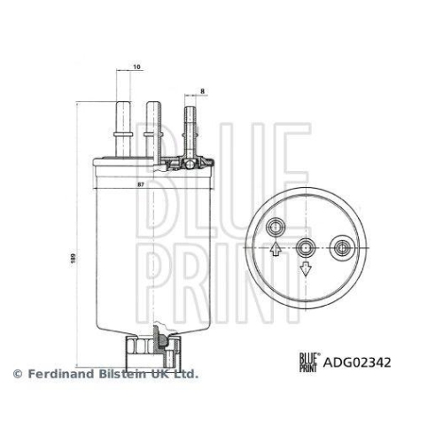 Kraftstofffilter BLUE PRINT ADG02342 f&uuml;r FORD JAGUAR TATA HYUNDAI KIA FORD USA