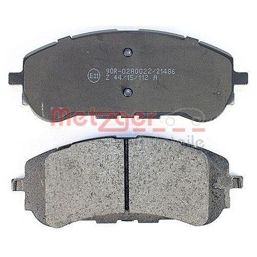 Bremsbelagsatz, Scheibenbremse METZGER 1170795 f&uuml;r PEUGEOT, Vorderachse