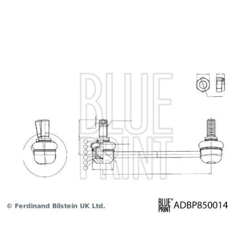 Stange/Strebe, Stabilisator BLUE PRINT ADBP850014 f&uuml;r MITSUBISHI