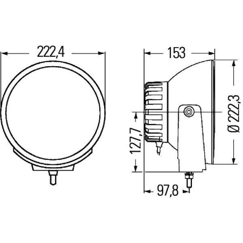 HELLA Fernscheinwerfer 1F8 007 560-731 f&uuml;r DAF SCANIA VOLVO VDL, links, rechts